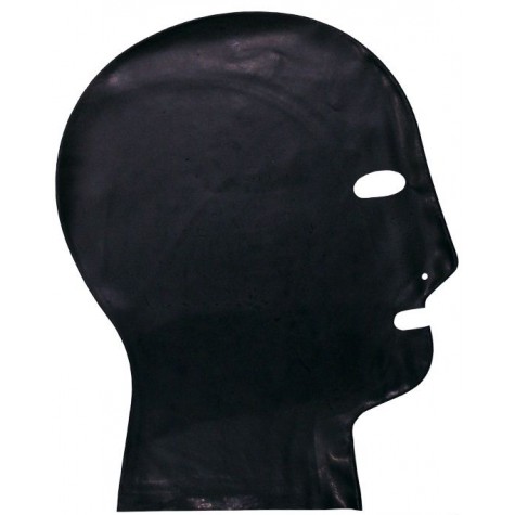 Латексный шлем-маска с прорезями для глаз и дыхания