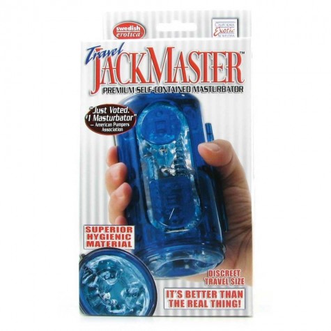 Голубой гелевый супер-мастурбатор JackMaster Masturbator