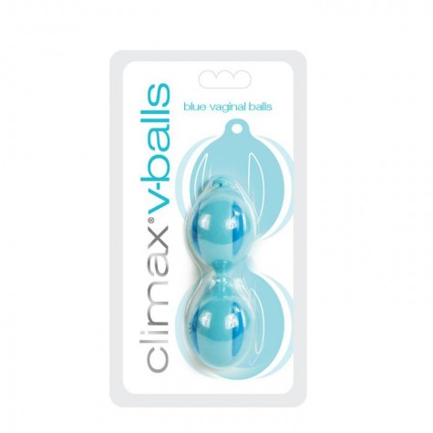 Голубые вагинальные шарики Climax V-Ball Blue Vagina Balls